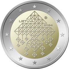 Lithuania 2 Euro Commemorative Coin 2024 - Straw Gardens. Uncirculated.