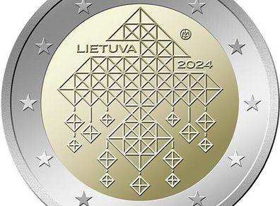 Lithuania 2 Euro Commemorative Coin 2024 - Straw Gardens. Uncirculated.