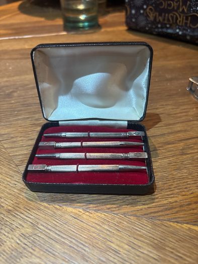 collectable silver bridge pencil set