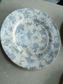 Toile de Jouy cake plate