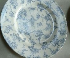 Toile de Jouy cake plate