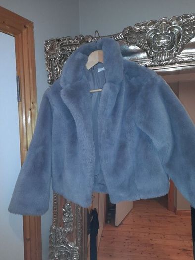 girls faux fur mango jacket
