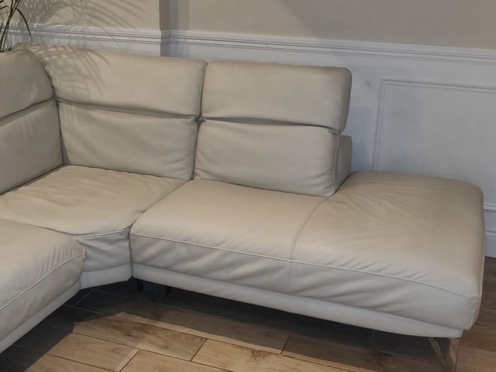 Real leather L shaped sofa from karl's furniture (vigore)