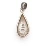 Vintage 925 Sterling Silver Signed Flame Teardrop Pendant Image 4