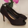 MARYPAZ black nubuck peep toe heels 40 (Fit 7Uk) Image 5