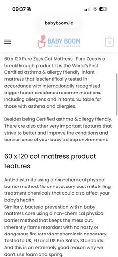 baby cot and mattress