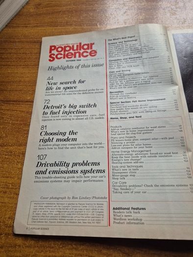 Vintage Popular Science October 1984