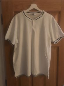 V by very White cotton polo XL