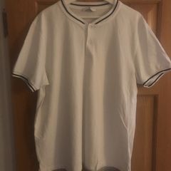V by very White cotton polo XL