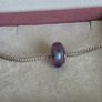 Pandora purple and blue floral murano glass charm, known as the (Flowers for You) design very good condition hallmarked Image 4