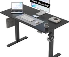 Electric Standing Desk, 100 x 60 cm Height Adjustable Sit Stand Desk