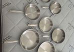 Ibili triply stainless steel frying pans set, new. 16-32cm