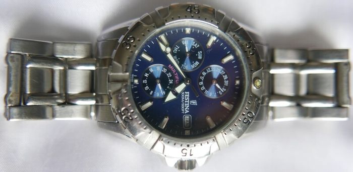 Men's Festina Chronograph Quartz Watch 100M/330FT Multifunction 16059 Watch-Festina Wristwatch Quartz Analog