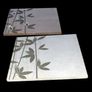 Pair of Large Suede Effect Bamboo Wall Art Prints Image 8