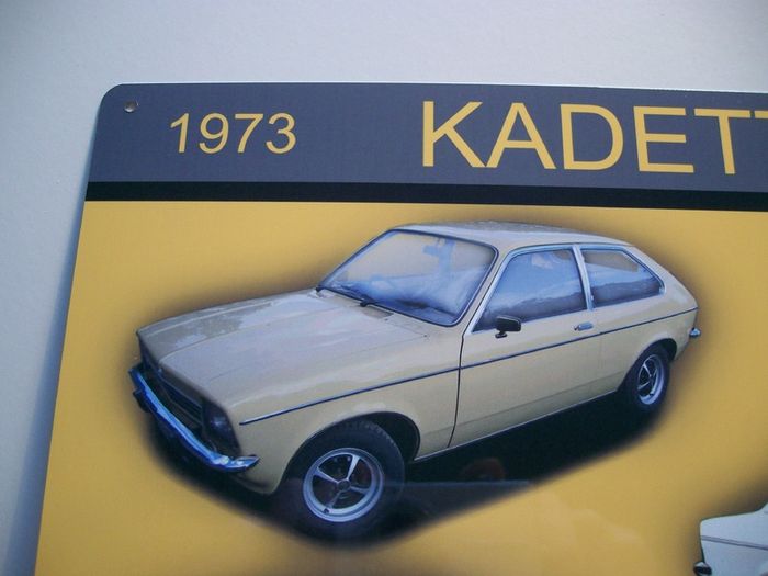 Opel Kadett C classic car tin metal sign