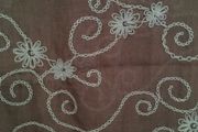 Large Embroidered Wrap Scarf.  Boho Summer Lovely