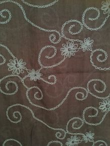 Large Embroidered Wrap Scarf.  Boho Summer Lovely