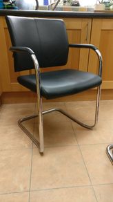 Klober Premium leather meeting room chairs - Black (x4)