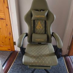 Sage green gaming chair