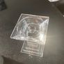 Galway crystal candle holder suits a dinner candle or a wide candle. Silver candle included. Image 6