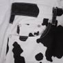 Boohoo Man White Black Cow Print Graphic Straight Leg Denim Jeans W32/L31 Image 5