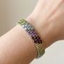 Silver Gemporia Multi-Gemstone Triple Row Bracelet Image 4
