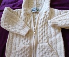 Aran zip up hoodie