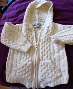 Aran zip up hoodie