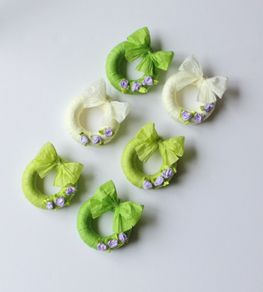 Six small Wreaths, table decor , handmade decor, Easter decor