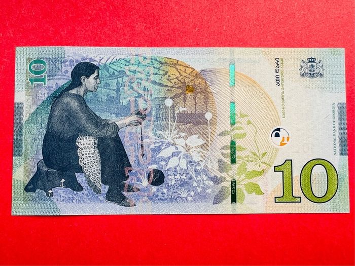 Georgia  10 Lari  2019. Pick  77a. ( Uncirculated )