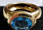 18Karat Blue Topaz Ring