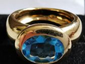 18Karat Blue Topaz Ring