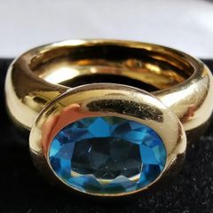 18Karat Blue Topaz Ring
