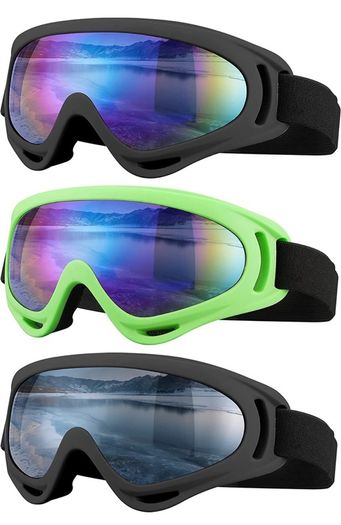 Ski Goggles, Motorcycle Goggles, 3 Pack Snowboard Snow Goggles for Men Women Adult Youth (FREE POSTAGE)