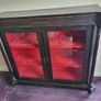 vintage china cabinet double glass doors Image 2