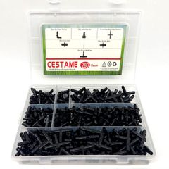 280 Pcs Barbed Connectors Irrigation Fittings Kit,Drip Irrigation Barbed Connectors 1/4''Tubing Fittings Kit for Flower Pot Garden Lawn(Straight Barbs,Single Barbs,Tees,Elbows,End Plug,4-Way Coupling)