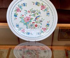 Vintage Aynsley Pembroke Melamine Serving Tray Birds & Floral Pattern English Cottage Decor