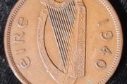 Ireland 1940 key date 1d Penny coin