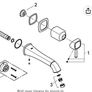 GROHE 19930000 Grandera 2-Hole Basin Tap, Wall-Mounted, 234 mm Image 3