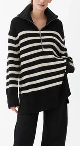 ARKET Wool Cotton Half Zip Jumper