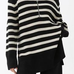 ARKET Wool Cotton Half Zip Jumper