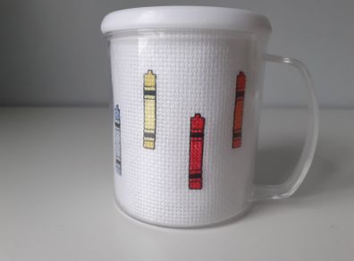 Desk Tidy - Pen / Pencil Holder - Hand Stitched