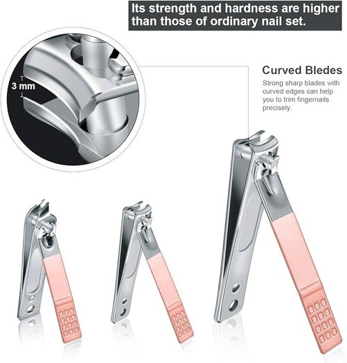 FREE P&P | 10pcs Professional Nail Clippers Kit Pedicure Care Tools-Stainless Steel Grooming Tools for Travel