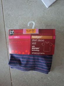 BNWT Girls Heatgen  SS Thermal Vest Age 11-12
