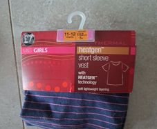 BNWT Girls Heatgen  SS Thermal Vest Age 11-12