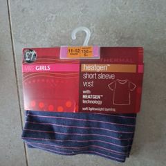 BNWT Girls Heatgen  SS Thermal Vest Age 11-12