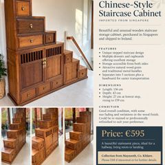 Chinese style staircase cabinet