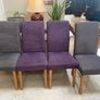 Gorgeous Very Solid Circular Extendable Kitchen Dining Table & 4 x Padded Chairs - Can Deliver Image 2