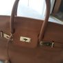 Tan handbag faux leather Image 10