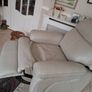 Harvey Norman Cream Italian Leather Almost New Recliner Image 5